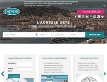 Tablet Screenshot of ladresse-sete.com